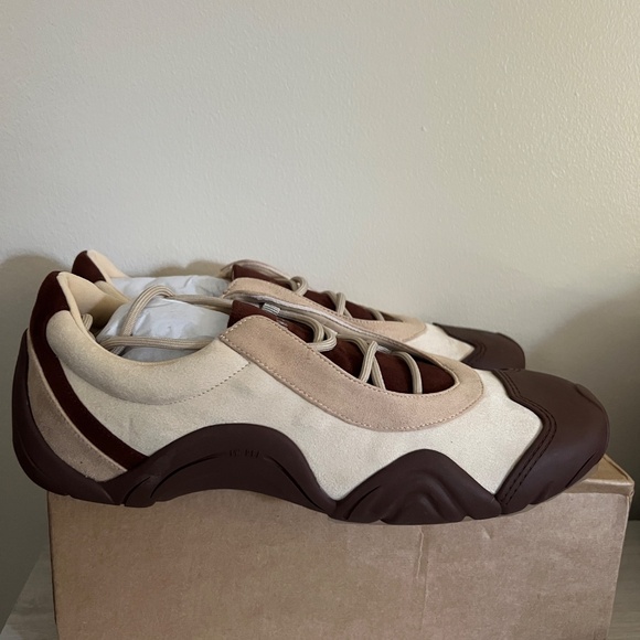 Caitlin Lace-up Ballerina Sneakers - Light Brown - Picture 7 of 7